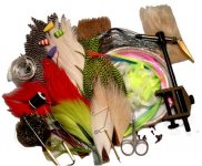 Материалы и инструменты для вязания мух