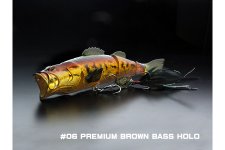 Воблер LITTLE JACK Ikaku Premium 114мм цв.06 brown bass holo(Тайвань)