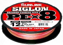 Шнур SUNLINE Siglon PE 8 цв.multicolor 150м р-р 1,5, 0,209мм(Япония)