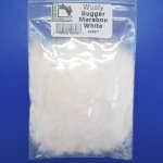 Перья марабу HARELINE Wooly Bugger цв.white(США)