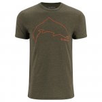 Футболка SIMMS Trout Outline цв.loden heather р-р XL(Эль-Сальвадор)