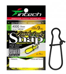 Застежка INTECH Quick Lock Snap цв.matt black р-р 00 9шт.(Китай)