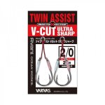 Крючки VARIVAS Twin Assist Hook V-Cut Ultra Sharp №1/0 2шт.(Япония)