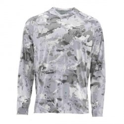 Термофутболка SIMMS SolarFlex Hoody print LS цв.cloud camo grey р-р M(США)