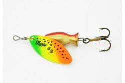 Блесна вращ. MEPPS Aglia Long Heavy №1+ цв.tiger/золото-красный(Франция)