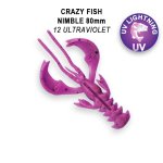 Приманка CRAZY FISH Nimble Float 3,2'' 8см цв.12 кальмар 6шт.(Гонконг)
