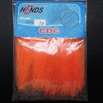 Перья CDC HENDS 25шт. цв.orange fluo CDC-25-10(Чехия)
