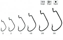 Крючки офсетные ВОЛЖАНКА Offset Worm №2 5шт.(Корея)