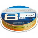 Шнур SHIMANO Ocea 8 PE цв.multicolor 300м р-р 1,5, 0,205мм(Япония)