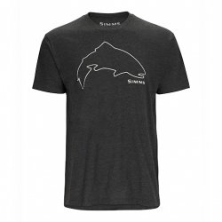 Футболка SIMMS Trout Outline цв.charcoal heather р-р M(Эль-Сальвадор)