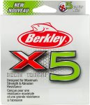Шнур BERKLEY X5 Braid цв.low-vis green 150м 0,10мм(США)