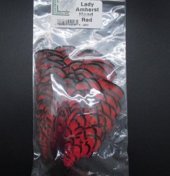 Скальп алмазного фазана HARELINE Lady Amherst Head цв.red(США)