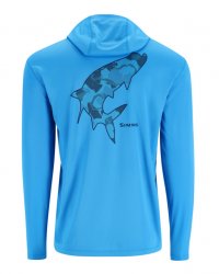 Термофутболка SIMMS Tech Hoody Artist Series LS цв.seaport/tarpon nightfall р-р M(Эль-Сальвадор)