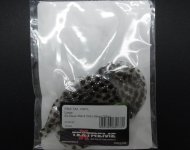 Заготовка хвоста TEXTREME Pike Tail Vinyl Large цв.02 clear/black dots/silver glitter 10шт.(Италия)