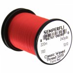 Нить монтажная SEMPERFLI Classic Waxed Thread 70D 220м 12/0 цв.fluo red(Великобритания)