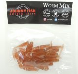 Приманка JOHNNY FISH Worm Mix 30 цв.11 20шт.(Россия)