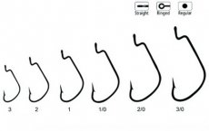 Крючки офсетные ВОЛЖАНКА Offset Worm №1/0 5шт.(Корея)