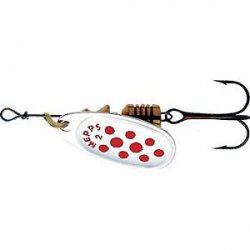 Блесна вращ. MEPPS Comet №00 красные точки цв.серебро(Франция)