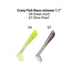 Виброхвост CRAZY FISH Nano Minnow 1,1'' 2,7см цв.54/67 кальмар 16шт.(Гонконг)