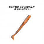 Виброхвост CRAZY FISH Vibro Worm Float 3,4'' 8,5см цв.8d кальмар 5шт.(Гонконг)