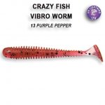 Виброхвост CRAZY FISH Vibro Worm 3'' 7,5см цв.13 рыба 5шт.(Гонконг)