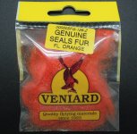 Даббинг VENIARD из подшерстка тюленя Seals Fur Genuine цв.fluo orange(Англия)
