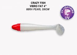 Виброхвост CRAZY FISH Vibro Fat 4'' 10см цв.66RH кальмар 4шт.(Гонконг)