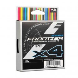 Шнур YGK Frontier Assorted X4 цв.темно-зеленый 100м р-р 1,5, 0,205мм(Япония)