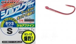 Крючки DECOY SG-3 Shore Fine red №M 15шт.(Япония)