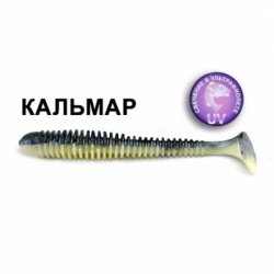 Виброхвост CRAZY FISH Vibro Worm Float 3,4'' 8,5см цв.17d кальмар 5шт.(Гонконг)