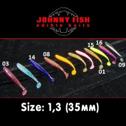 Виброхвост JOHNNY FISH Snitch 35 цв.15 20шт.(Россия)