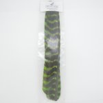 Перья индюка NATURE'S SPIRIT Barred Biot Quills цв.caddis green(Канада)