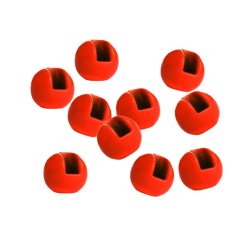 Головки вольфрам с вырезом FLY-FISHING 5,5мм цв.fluo red 10шт.(Россия)
