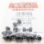 Глаза-гантельки WAPSI Dumbbell mini plain 10шт.(США)