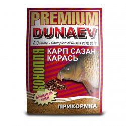 Прикормка DUNAEV-PREMIUM Карп-Сазан-Карась конопля 1кг(Россия)