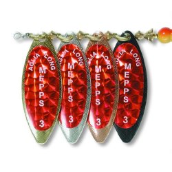 Блесна вращ. MEPPS Aglia Long Redbo №1 цв.золото(Франция)