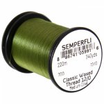 Нить монтажная SEMPERFLI Classic Waxed Thread 70D 220м 12/0 цв.medium olive(Великобритания)