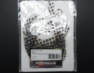 Заготовка хвоста TEXTREME Pike Tail Vinyl Mega цв.02 clear/black dots/silver glitter 6шт.(Италия)