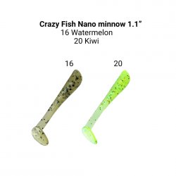 Виброхвост CRAZY FISH Nano Minnow 1,1'' 2,7см цв.16/20 кальмар 16шт.(Гонконг)