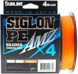 Шнур SUNLINE Siglon PE 4 AMZ цв.orange 150м р-р 0,4, 0,108мм(Япония)