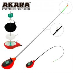 Удочка зимняя балалайка AKARA Finezza UL цв.красный SPS-R(Россия)