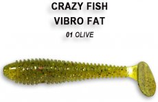 Виброхвост CRAZY FISH Vibro Fat 5,8'' 14,5см цв.1 кальмар 3шт.(Гонконг)
