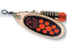 Блесна вращ. MEPPS Black Fury №1 оранжевые точки цв.медь(Франция)