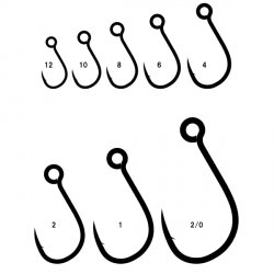 Крючки GAMAKATSU Single 53 NSB №4 8шт.(Япония)