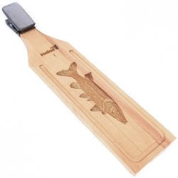 Доска разделочная с зажимом для рыбы HELIOS Щука с гравировкой(Китай)