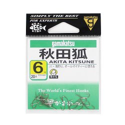 Крючки GAMAKATSU Akita Kitsune BRN №3 22шт.(Япония)