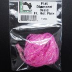Тесьма HARELINE Flat Diamond Braid цв.fluo hot pink(США)