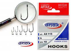 Крючки ARTAX AX 115 №10 10шт.(Корея)
