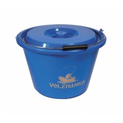Ведро для замешивания прикормки VOLZHANKA с крышкой 12л AC028(Китай)