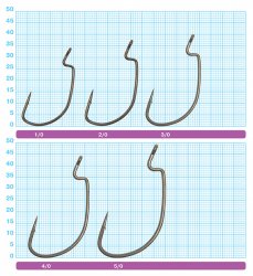 Крючки офсетные OWNER B-80 11680 №3/0 5шт.(Япония)